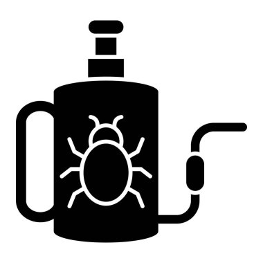 kimyasal, laboratuvar, tedavi, sağlık katı simge vektörü