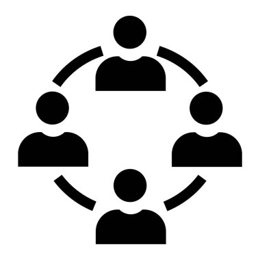 Takım çalışması. Web simgesi basit illüstrasyon