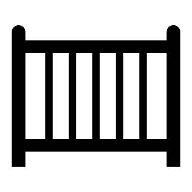 Yatağa. Web simgesi vektör illüstrasyonu