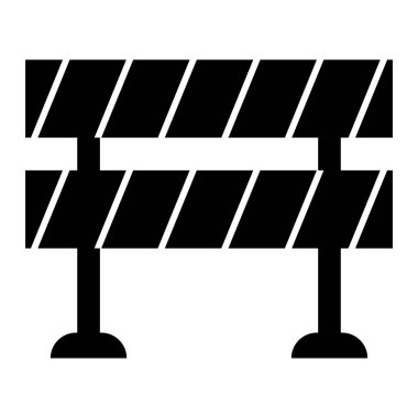 Beyaz arkaplan vektör resimlemesinde bariyer simgesi izole edildi