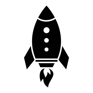 roket simgesi, vektör illüstrasyonu