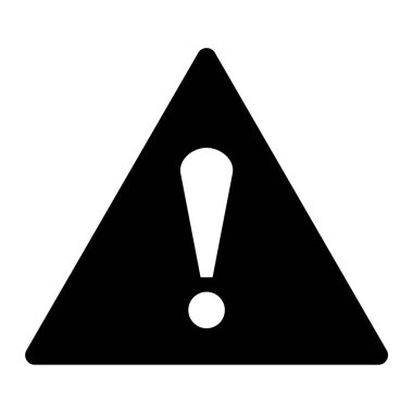 üçgen simgesinde ünlem işareti, vektör illüstrasyonu