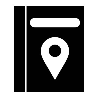 Harita. Web simgesi vektör illüstrasyonu