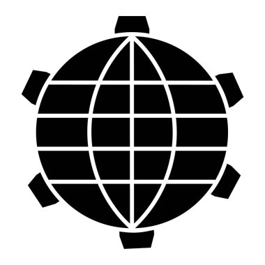 Küre. Web simgesi basit illüstrasyon