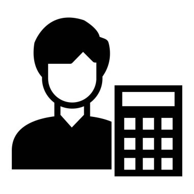 iş adamı simgesi vektör illüstrasyonu