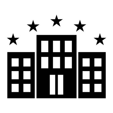 Otelde. Web simgesi basit tasarım