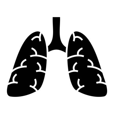 akciğer simgesi vektör illüstrasyonu