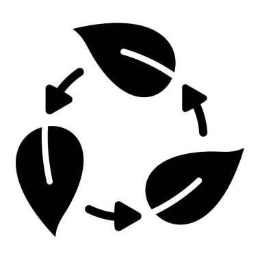 Yaprak. Web simgesi basit illüstrasyon