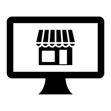 çevrimiçi alışveriş vektörü illüstrasyonu