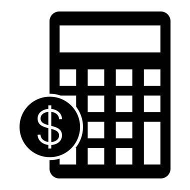 Hesap makinesi. Web simgesi basit illüstrasyon