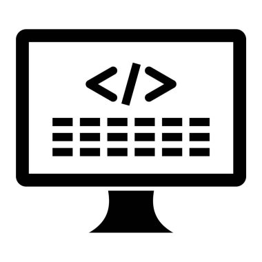 Kodlama. Web simgesi basit tasarım
