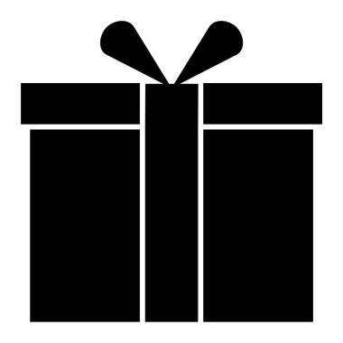 Hediye kutusu simgesi. Basit resimleme 
