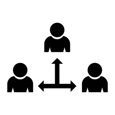 İş adamı ve kadın ikonu. Web için insan logo simgelerinin basit illüstrasyonu