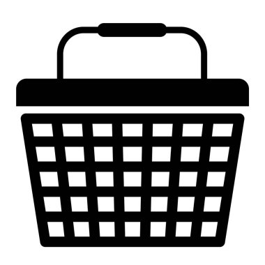 Alışveriş sepeti ikonu. Alışveriş arabasının basit bir çizimi 