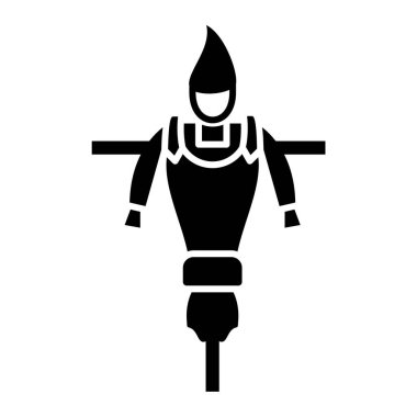 Modern siyah simgenin vektör illüstrasyonu