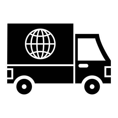 Teslimat. Web simgesi basit illüstrasyon