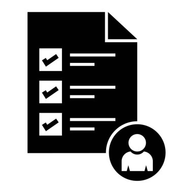 Kontrol listesi. Web simgesi basit illüstrasyon