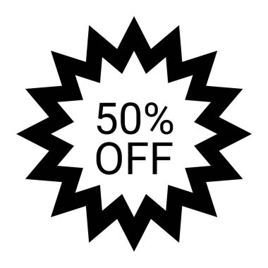 Metin satışı, vektör illüstrasyonlu indirimli etiket