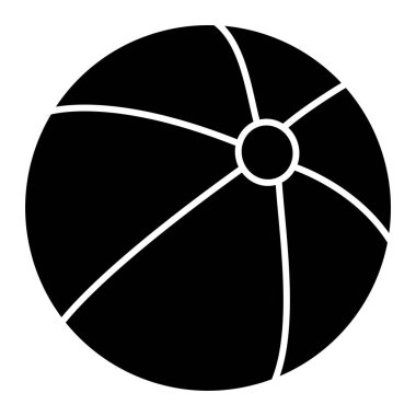 Plaj topu ikonu. Web için basketbol vektör simgelerinin özet çizimi