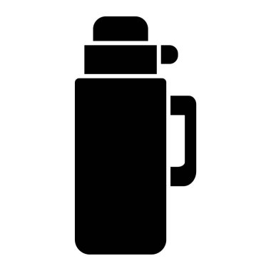 Su şişesi ikonu. Ana hatlı vektör çizimi. beyaz arkaplanda izole