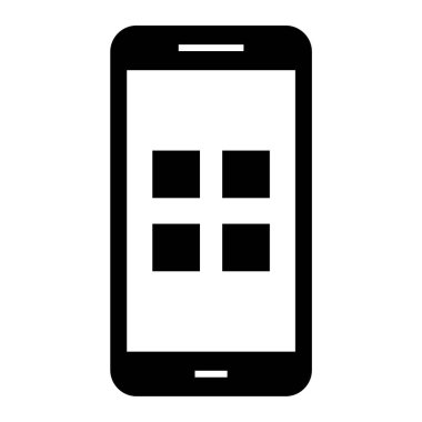 Cep telefonu simgesi, vektör illüstrasyonu