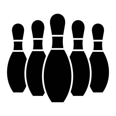 Bowling ikonu. Web için basit spor vektör simgeleri çizimi
