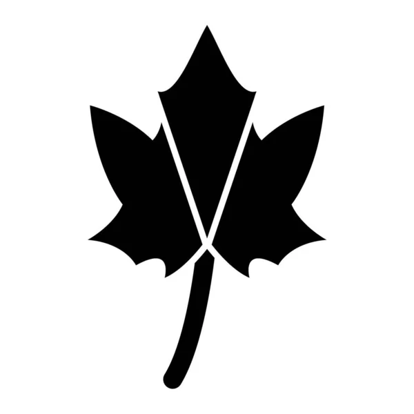 Icône Feuille Érable Illustration Simple Symbole Logo Vectoriel Feuilles — Image vectorielle