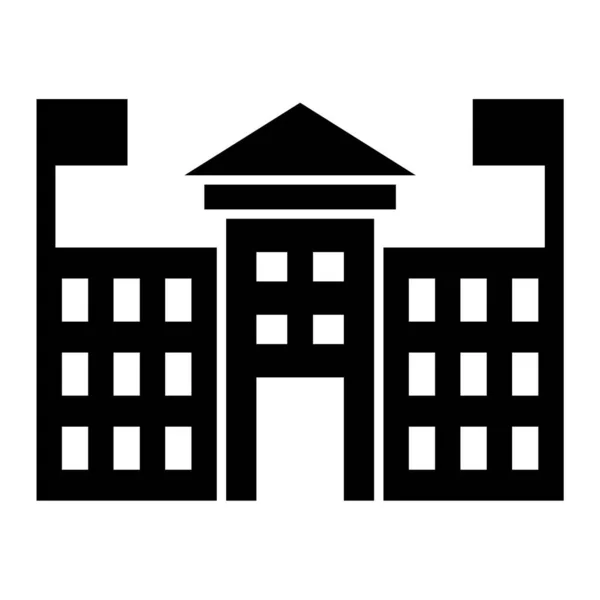 Edificio Icono Web Ilustración Simple — Archivo Imágenes Vectoriales