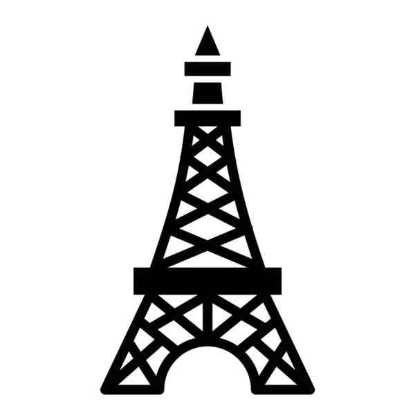 Значок Вежі Плоскому Стилі Ізольовано Білому Тлі Символ Подорожі Векторна — стоковий вектор