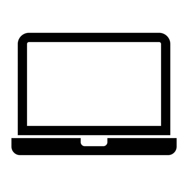Laptop Symbol Flache Bauweise Folge — Stockvektor