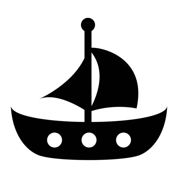 帆船だWebアイコンシンプルなデザイン — ストックベクタ