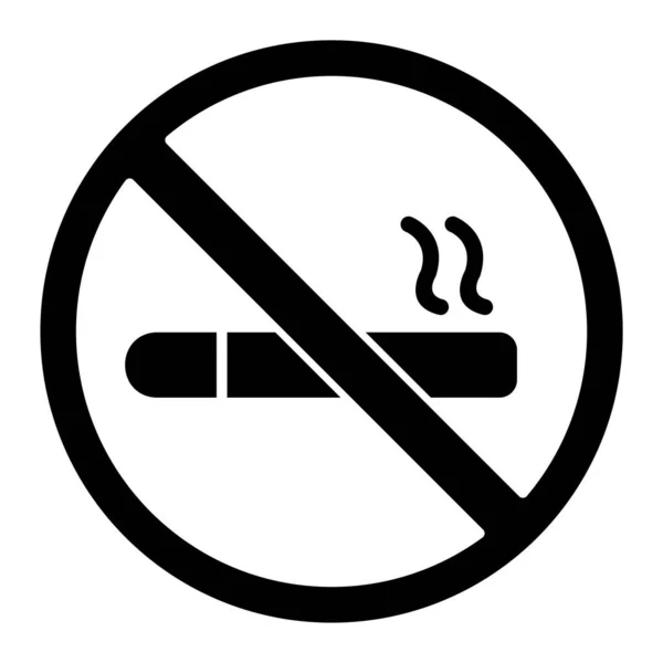 Rauchen Verboten Einfaches Design — Stockvektor