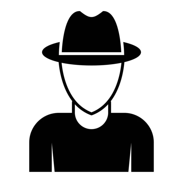 Icône Homme Illustration Simple Des Icônes Vectorielles Chapeau Pour Web — Image vectorielle