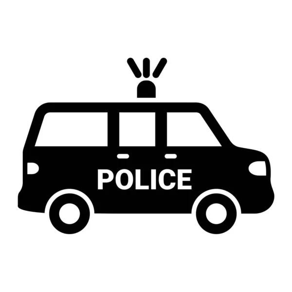 Значок Полицейской Машины Простая Иллюстрация Векторных Значков Автомобиля Скорой Помощи — стоковый вектор