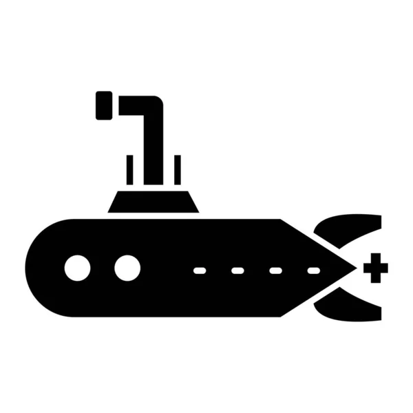 Submarino Ícone Web Ilustração Simples — Vetor de Stock