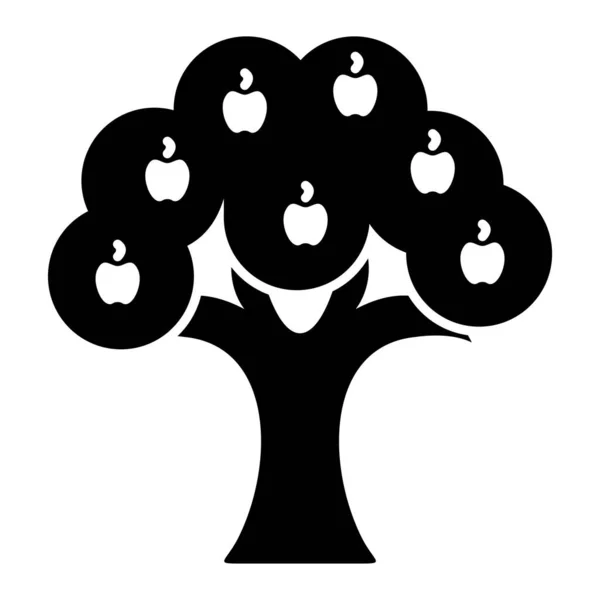 Appelboom Web Icoon Eenvoudige Illustratie — Stockvector