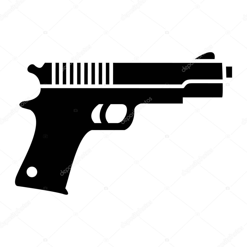 vector illustration of a gun icon