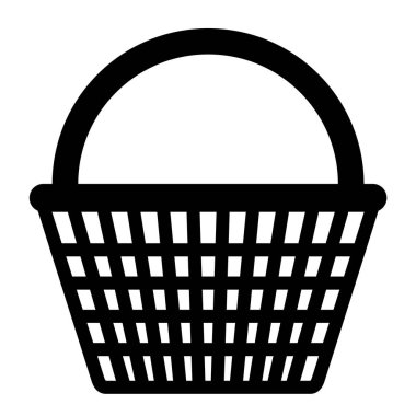 Alışveriş sepeti ikonu. Web için basit bir dükkan vektör sembolü çizimi