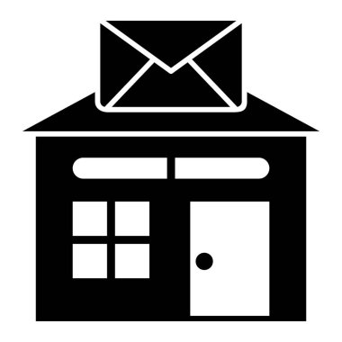 E-posta ile. Web simgesi basit illüstrasyon