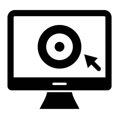 Bilgisayar ekranı. Web simgesi