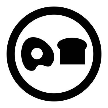 Ekmek. Web simgesi basit illüstrasyon