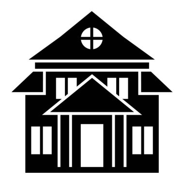 Bina. Web simgesi vektör illüstrasyonu