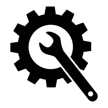 Seo ve teknoloji simgesinin vektör illüstrasyonu