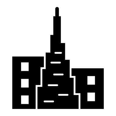 Bina. Web simgesi basit illüstrasyon