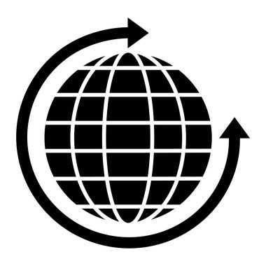 dünya simgesi, vektör illüstrasyonu
