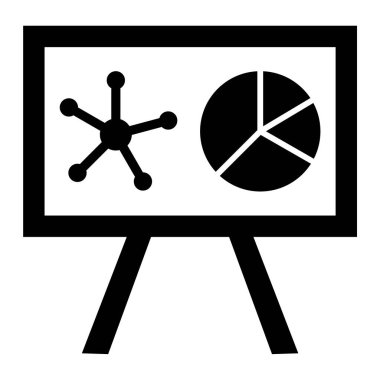 Sunum. Web simgesi basit illüstrasyon