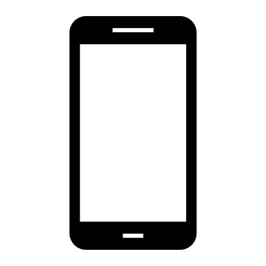 cep telefonu simgesi. Web tasarımı için akıllı telefon vektör simgesinin basit çizimi