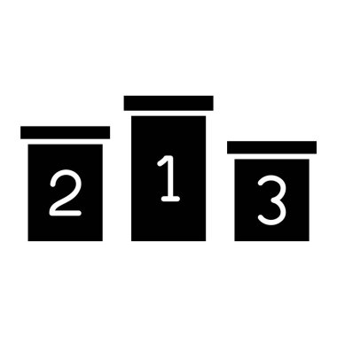 Kazanan Podyum Simge Vektör İllüstrasyon