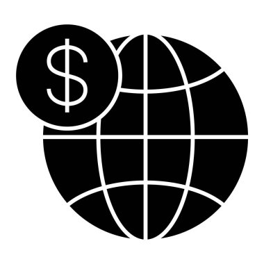 küresel ekonomi simgesi vektör illüstrasyonu