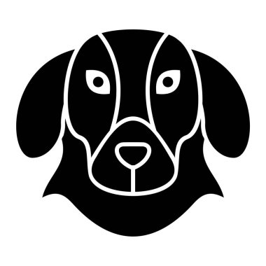 Köpek. Web simgesi vektör illüstrasyonu